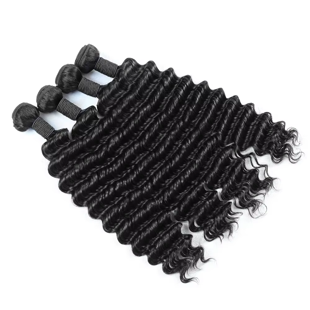Extensions de cheveux naturels noirs de 40 pouces, 1/3/4 pièces, longues, en cheveux humains Remy br