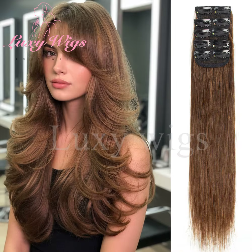 Blonde pince dans les cheveux 5 pièces pince courte dans les Extensions de cheveux vrais cheveux hum