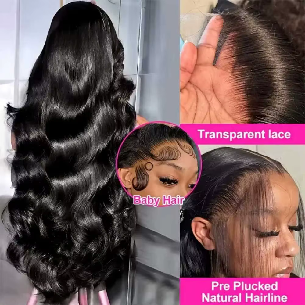 Perruques de cheveux humains péruviens bruts, Body Wave, densité 250%, 40 42 pouces, 13x6 HD, 13x4,