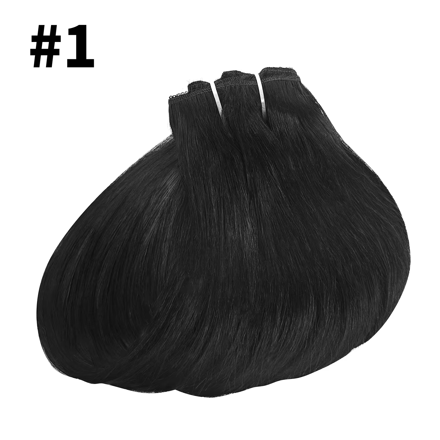 Extensions de cheveux naturels à clipser, 120g, lot de 8 pièces, cheveux vierges 100% humains, noir 
