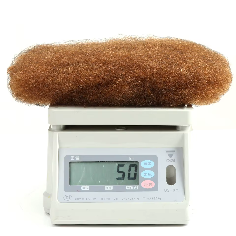 22 pouces brun blond QVR Afro crépus cheveux en vrac sans attachement Afro bouclés en vrac cheveux h