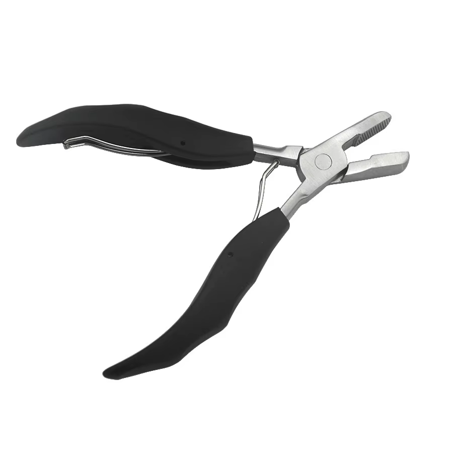 Pince d'extension de cheveux de Type U noir de 5.5 pouces, 1 pièce/lot, pour la fabrication d'extens