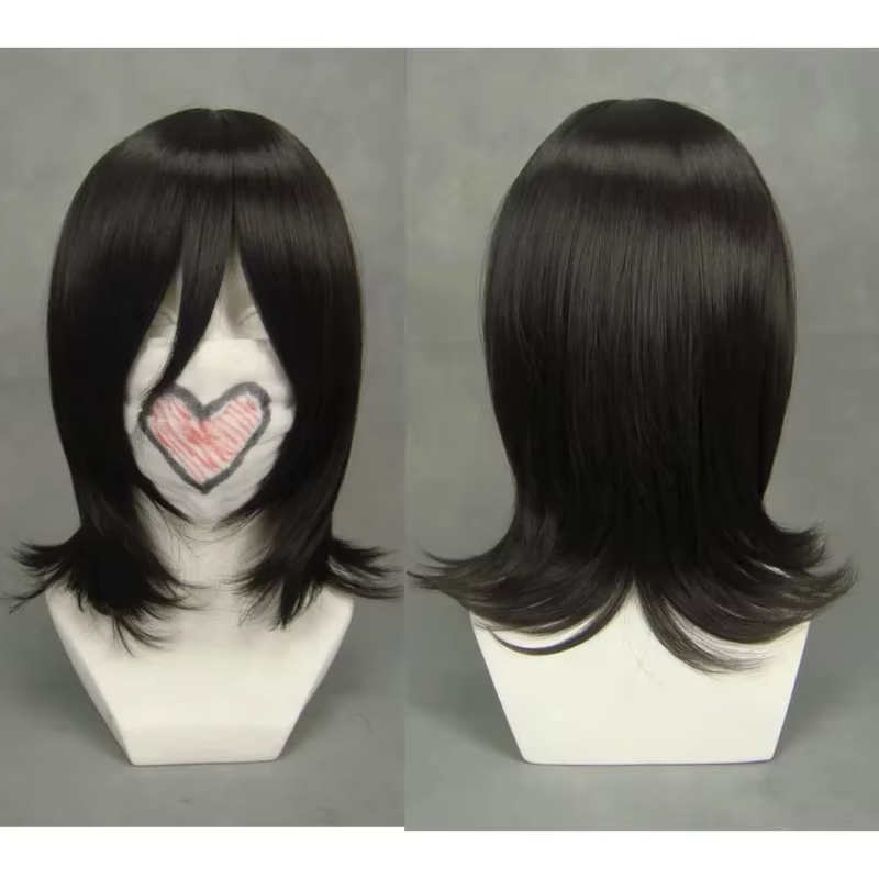 Perruque de Cosplay Kuchiki Rukia, cheveux synthétiques courts bouclés résistants à la chaleur, perr
