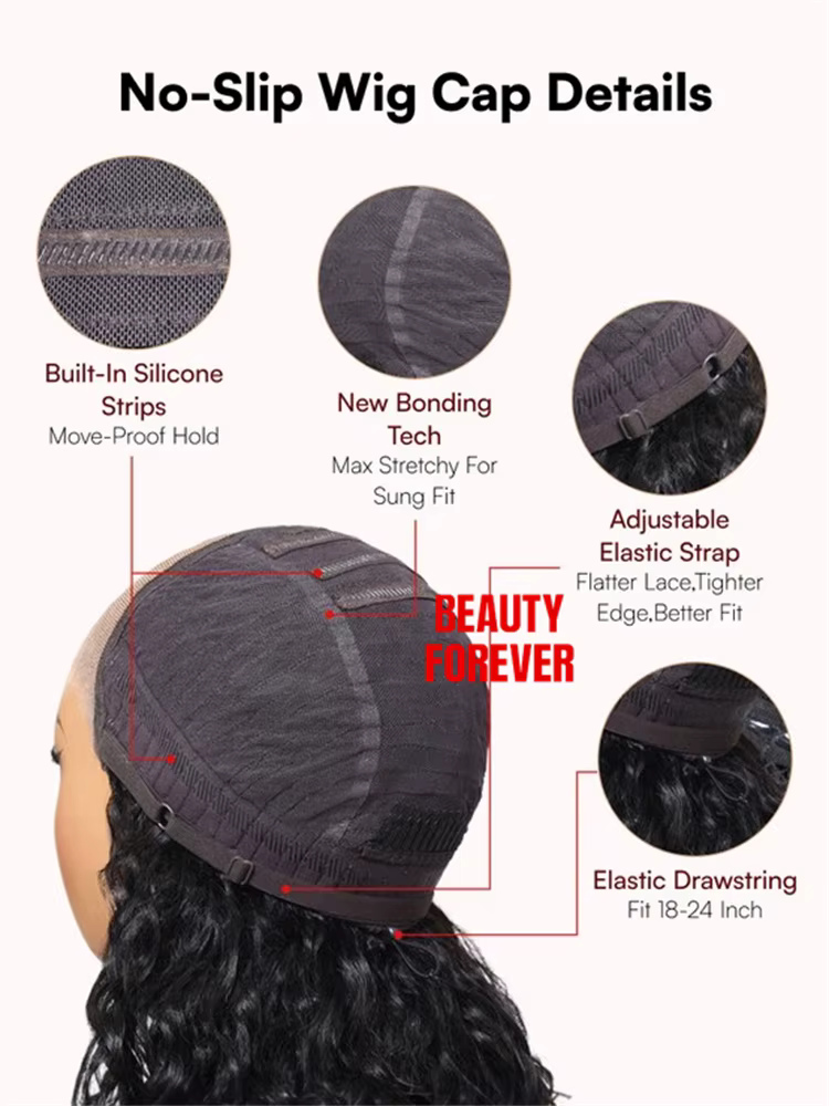 Perruque sans colle Beauty Forever Bye Bye Slip Balayage Brown en cheveux humains 100% brésiliens, o