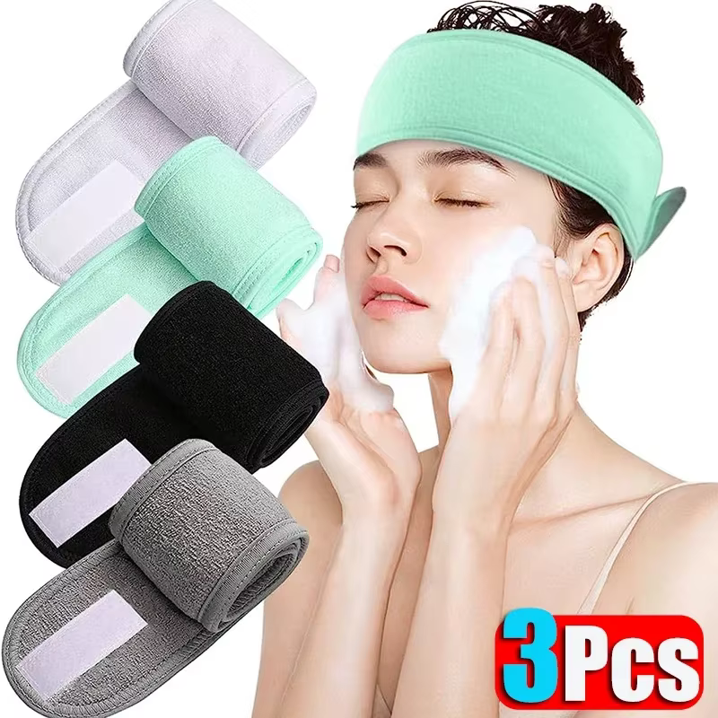 Bandeau réglable pour femmes, large bandeau pour Spa, Yoga, bain, douche, maquillage, lavage du visa