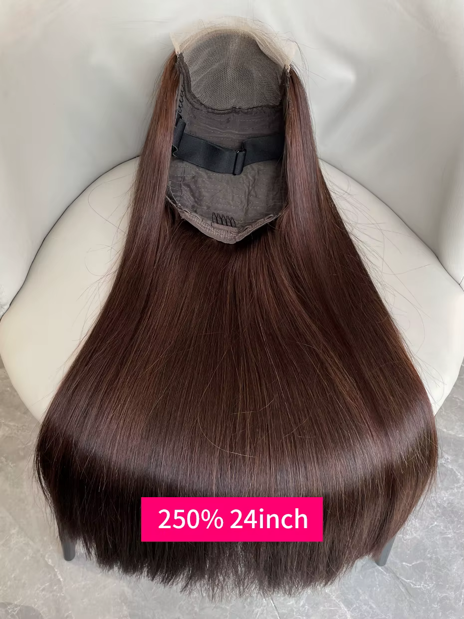 Extensions de cheveux transparentes lisses et droites 5x5 de 20, 22 et 24 pouces # Perruque Lace Fro