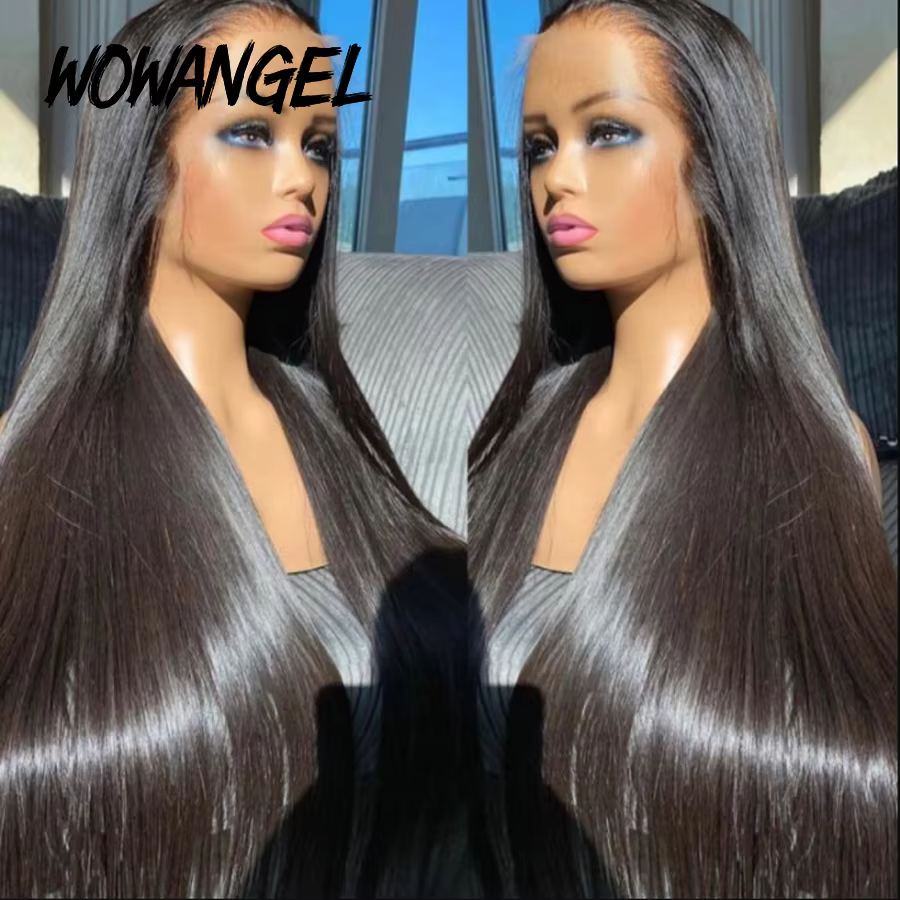 WOWANGEL HD dentelle frontale perruques 13x4 dentelle frontale perruque de cheveux humains peaux fon