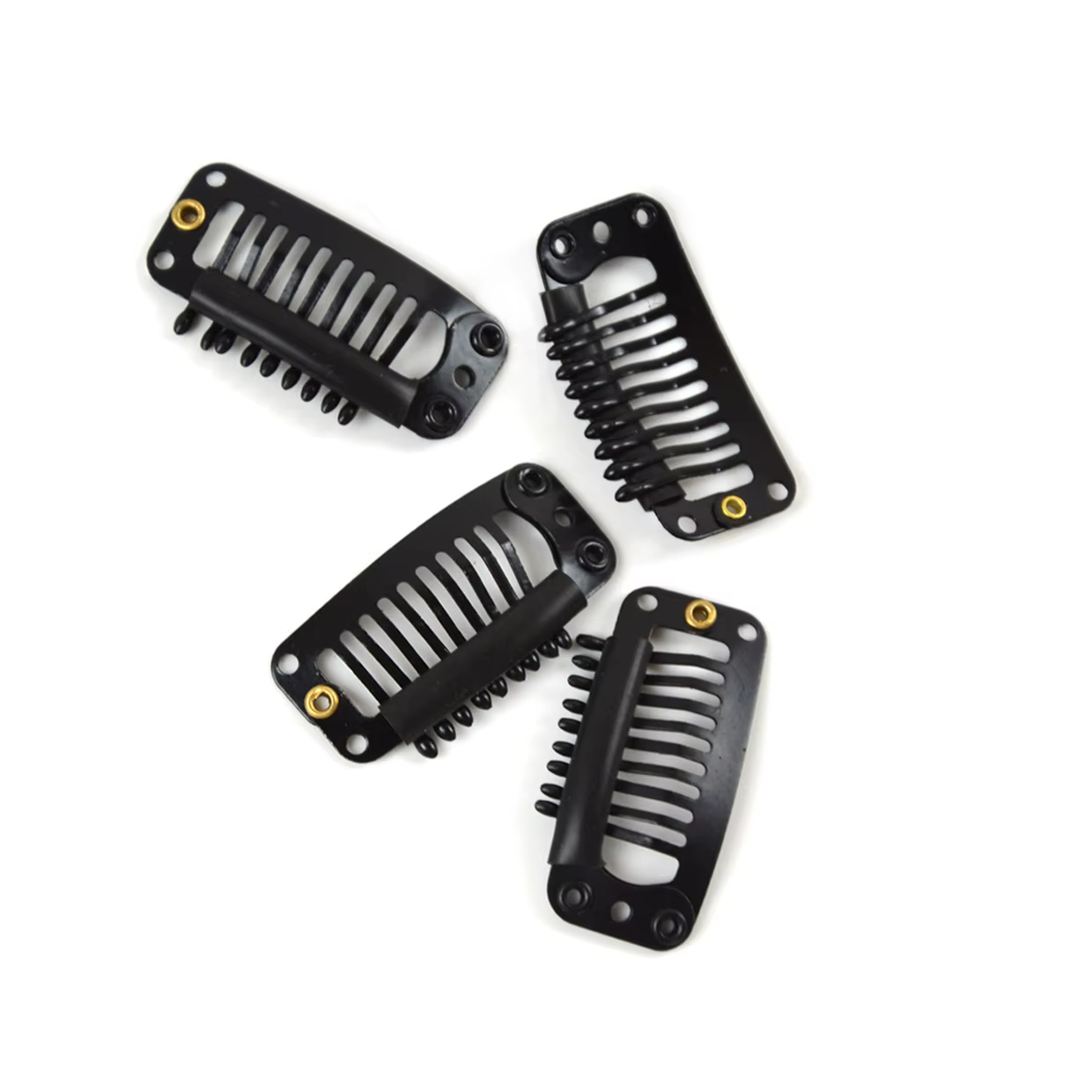 12 clips de perruque en U de 32 mm avec silicone au dos, clips peigne pour extensions de cheveux, ac