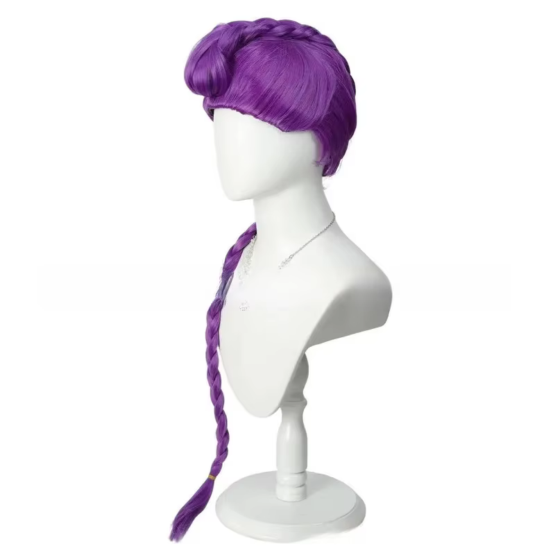 Perruque de Cosplay violette Rumi, personnage de dessin animé amélioré de haute qualité, perruques s