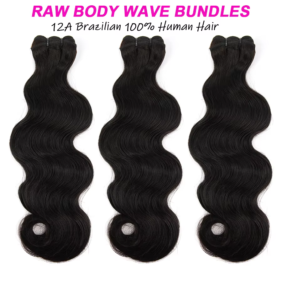 Mèches 100% naturelles Body Wave non traitées de qualité 12A, Extensions de cheveux humains pour fem
