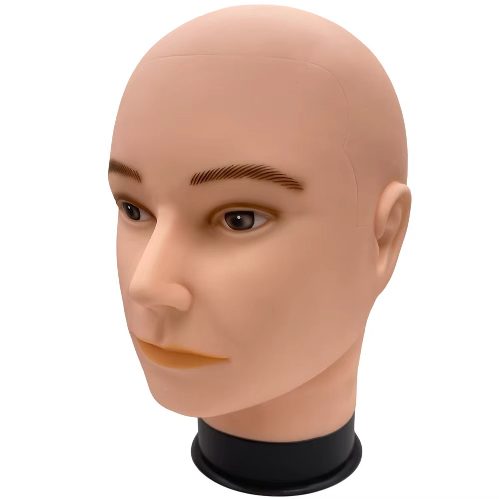 Tête de Mannequin masculin sans cheveux, pour la fabrication de support de perruque et d'affichage d