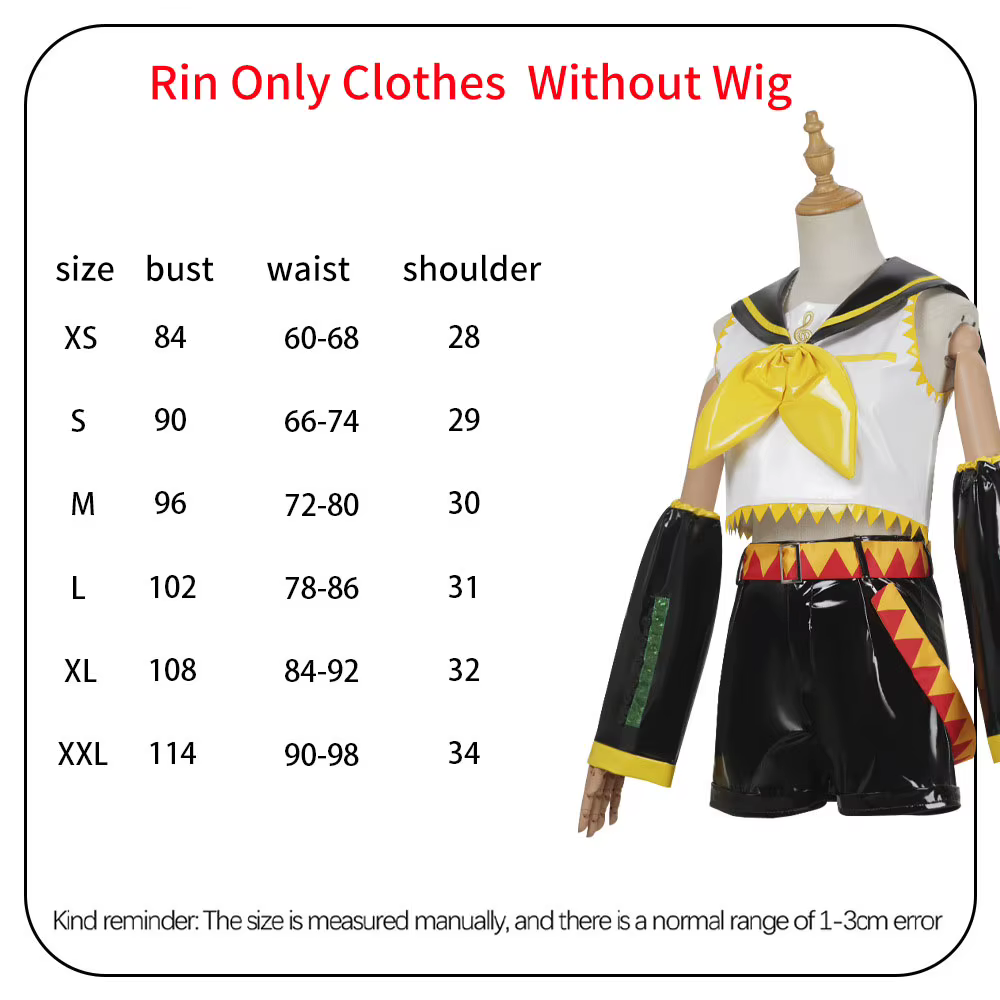 Costumes de cosplay Len Rin pour hommes et femmes, perruque de cosplay jumeaux, uniforme en cuir ver