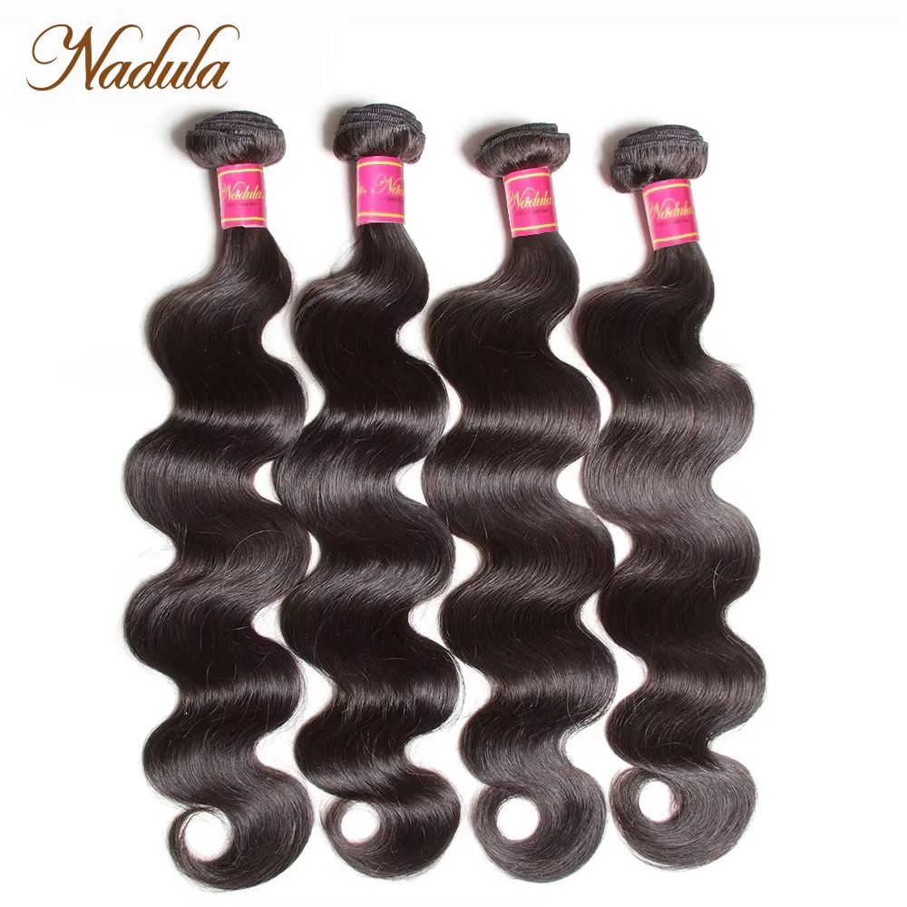 Nadula Hair Body Wave 4 pièces/lot, mèches brésiliennes 100% cheveux humains, extensions de cheveux 