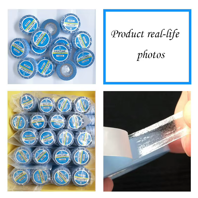 Wholesale 36/12/3yards système de cheveux bande Double face Walker bande bleu dentelle avant perruqu