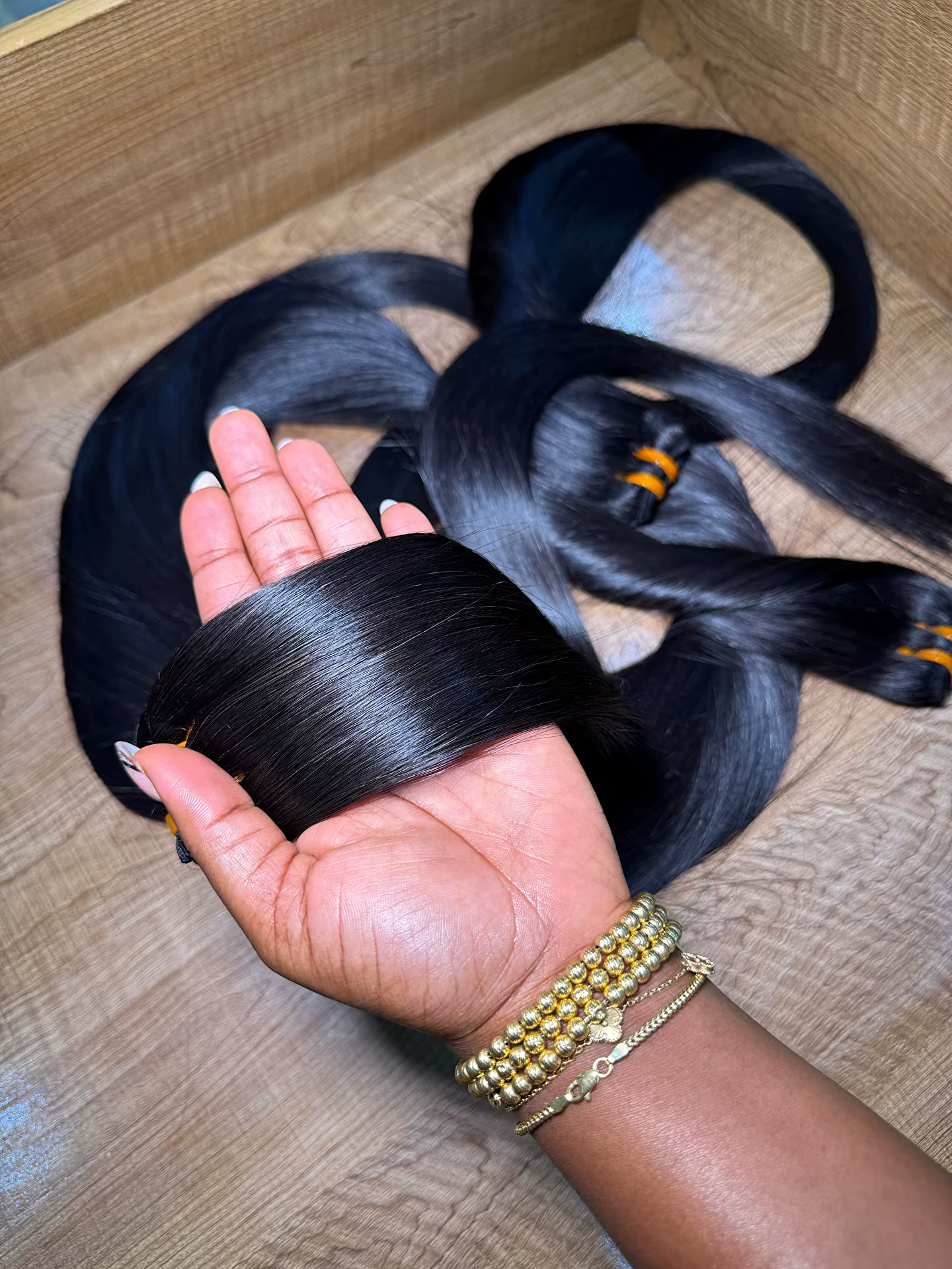 Extensions de cheveux humains lisses et épaisses de 26, 28, 30 pouces, 15A, couleur naturelle, pour 