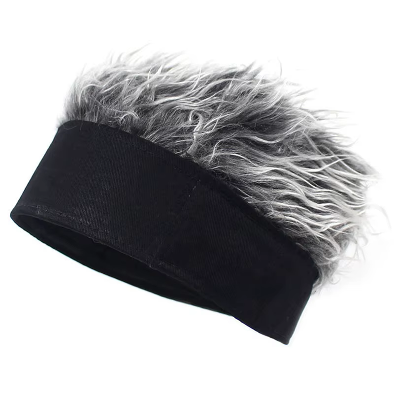 Perruque synthétique unisexe à cheveux courts effilochés, bonnet-casquette, bandeau de sport, chapea