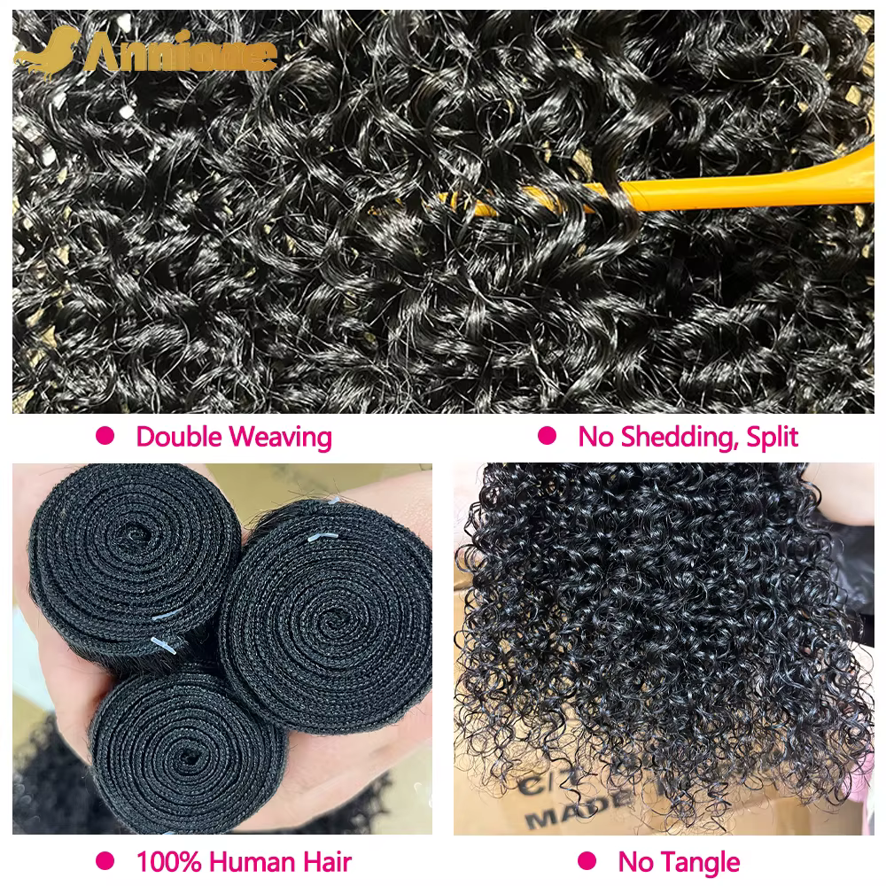 26 26 26 Curly Wave Bundles 12A Raw Bouclées Tissage Cheveux Humain Pour Femme Tissage Cheveux Humai