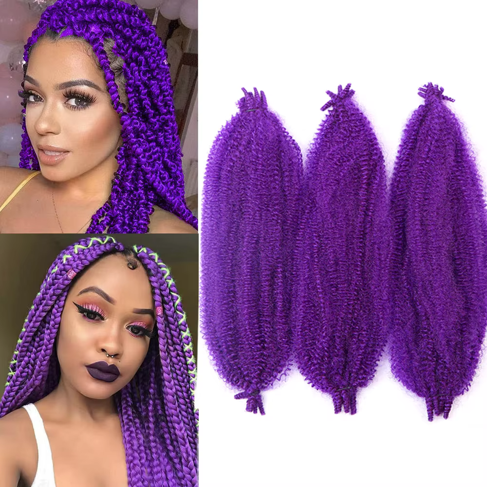 Afro printemps torsion Crochet cheveux pré-séparés Marley tresses Extensions de cheveux pour les fem