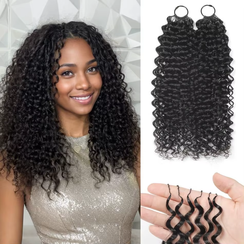 Cheveux bouclés birmans pré-bouclés en plumes pour femmes, cheveux humains à crocheter, pré-séparés,
