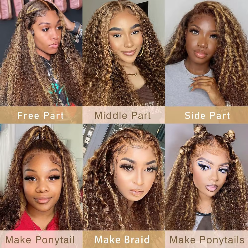 Perruque Lace Frontal Wig Deep Wave 13x4HD, cheveux humains sans colle, réutilisables, 5x5, cheveux 