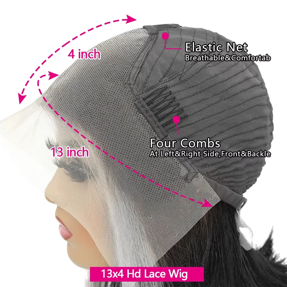 Sophia-Perruque de Cheveux Humains Lisses, Dentelle Transparente HD, 13x4, 28 30 32 Pouces