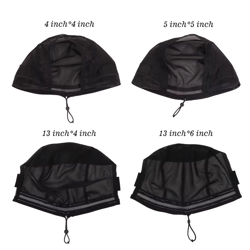 Nunify noir 4X4 13X4 perruque faisant casquette Invisible dentelle bord réglable dentelle perruque c