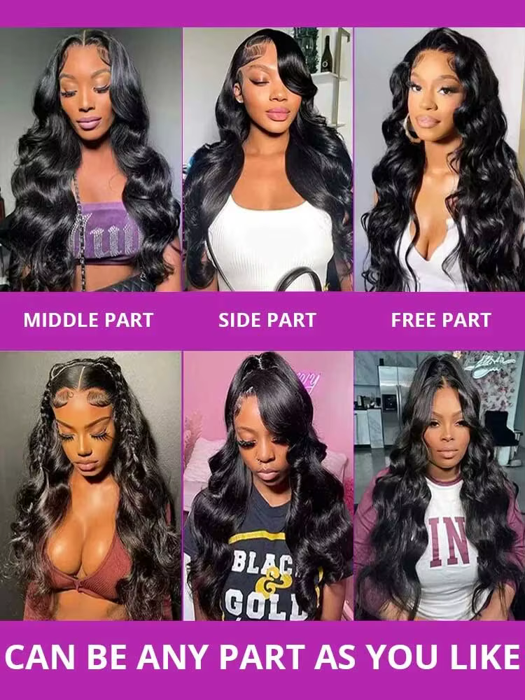 Perruques de cheveux humains péruviens bruts, Body Wave, densité 250%, 40 42 pouces, 13x6 HD, 13x4,
