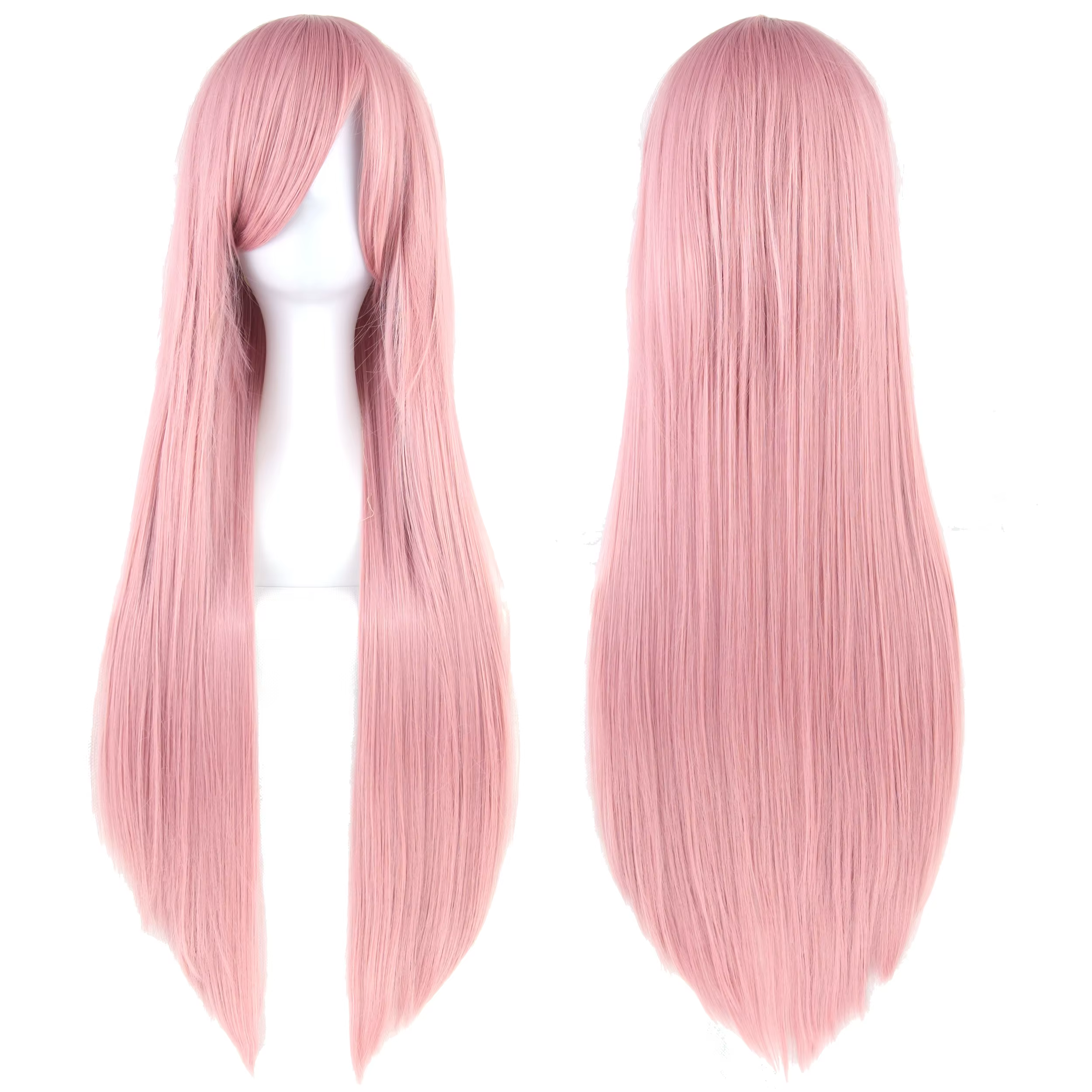 Perruque synthétique longue rose clair pour Cosplay Anime Megurine Luka perruque droite Momoi Satsuk