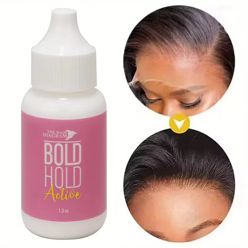 Mild Non-Irritating Waterproof Lace Wig Glue Quick-Drying Secure Adhesive Water-Based Formula for Co