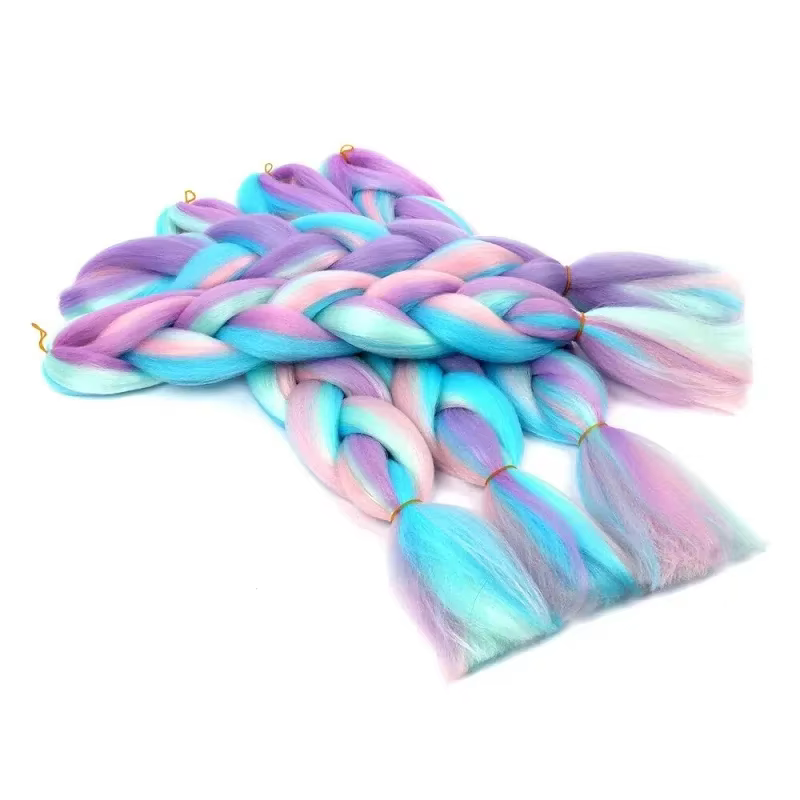 Tresses synthétiques longues de 24 pouces, 100g, extension capillaire au crochet