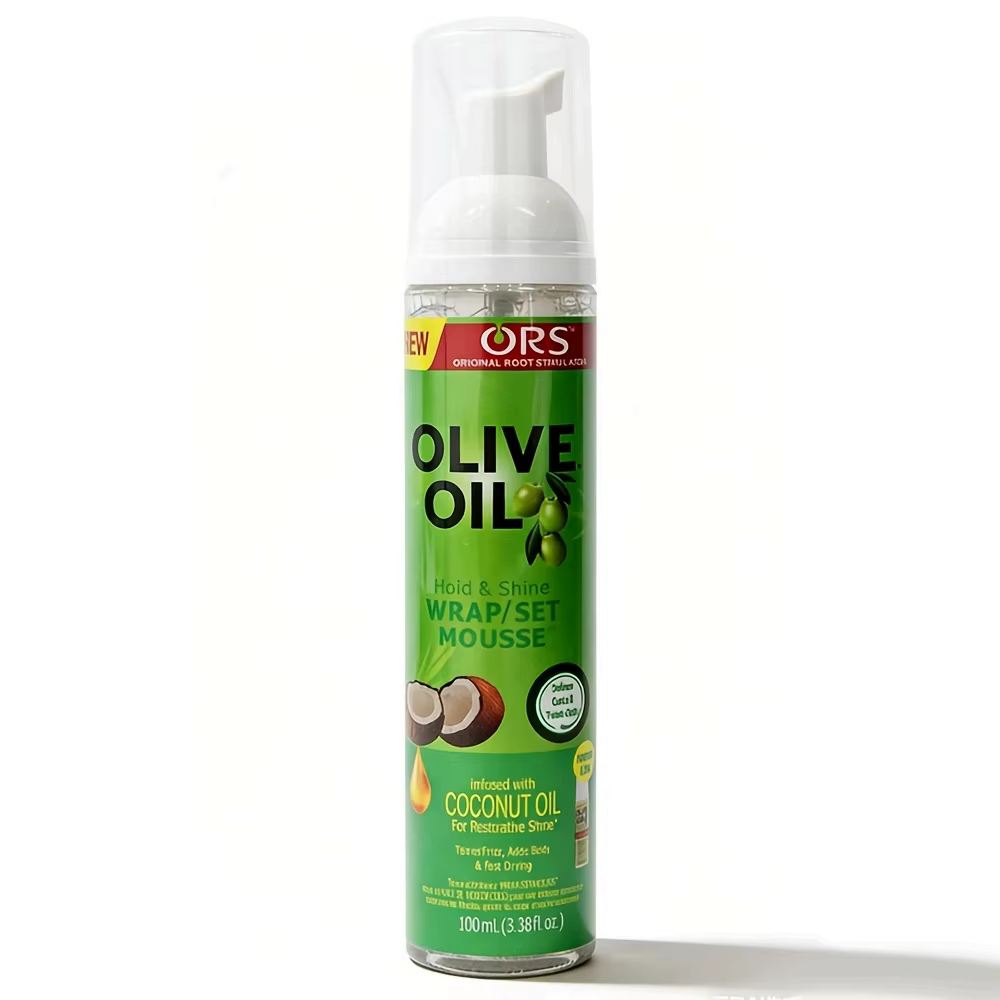 Mousse pour cheveux bouclés (100 ml) pour perruques, mousse coiffante à l'huile d'olive à tenue fort