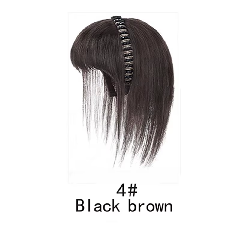 Frange synthétique à bandeau, postiche en une seule pièce, courte et droite, extension de cheveux, f
