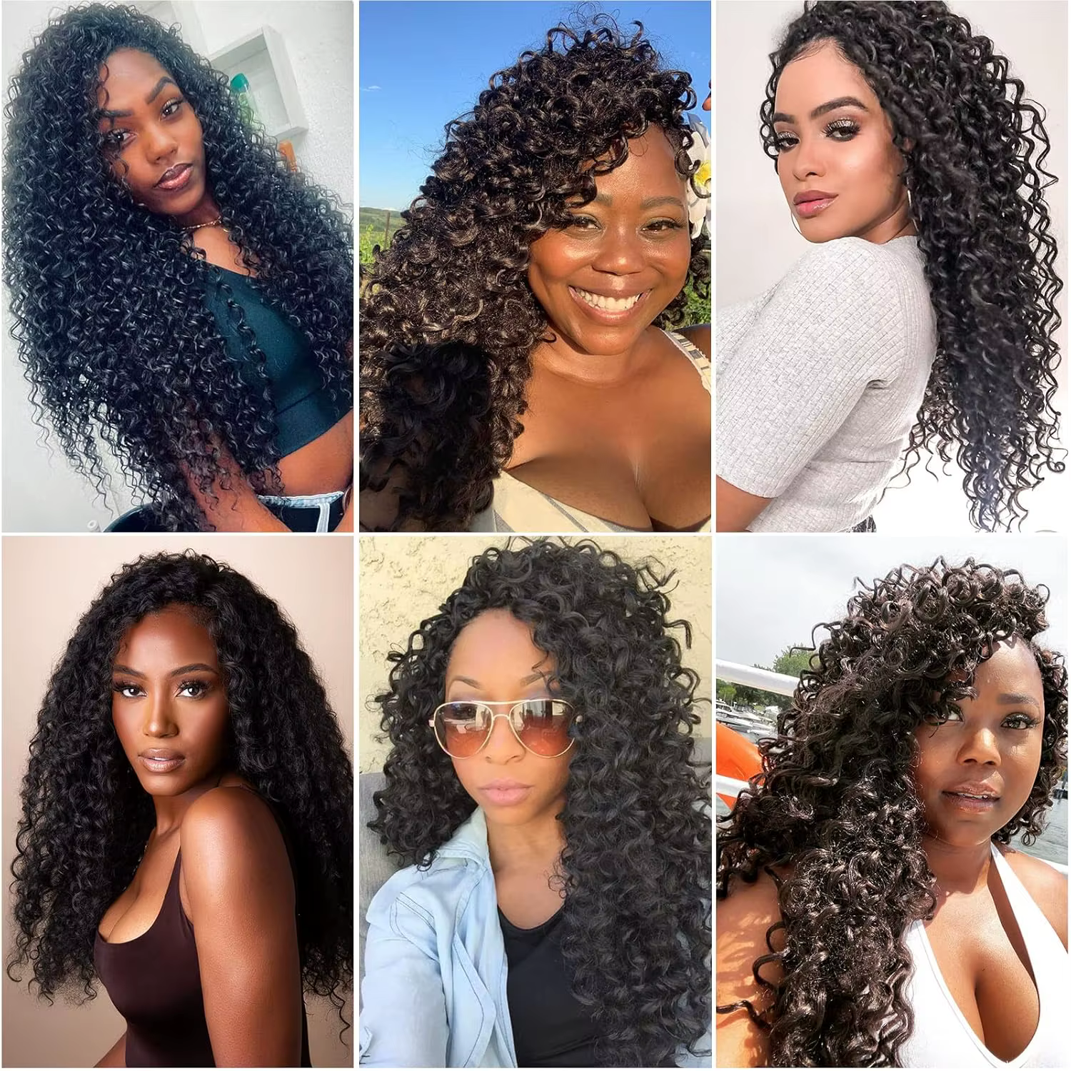 Extensions de cheveux naturels brésiliens bouclés au Crochet, plumes, 100% vrais cheveux crus, crépu