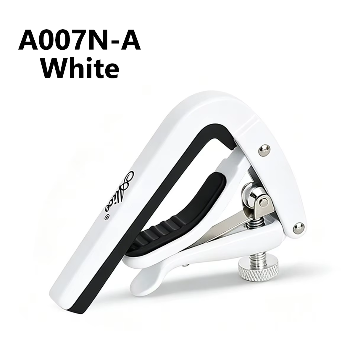 Alice A007N-A Capodastre à roulettes pour guitare – 3 couleurs (noir/blanc/argent), 31g, alliage d'a