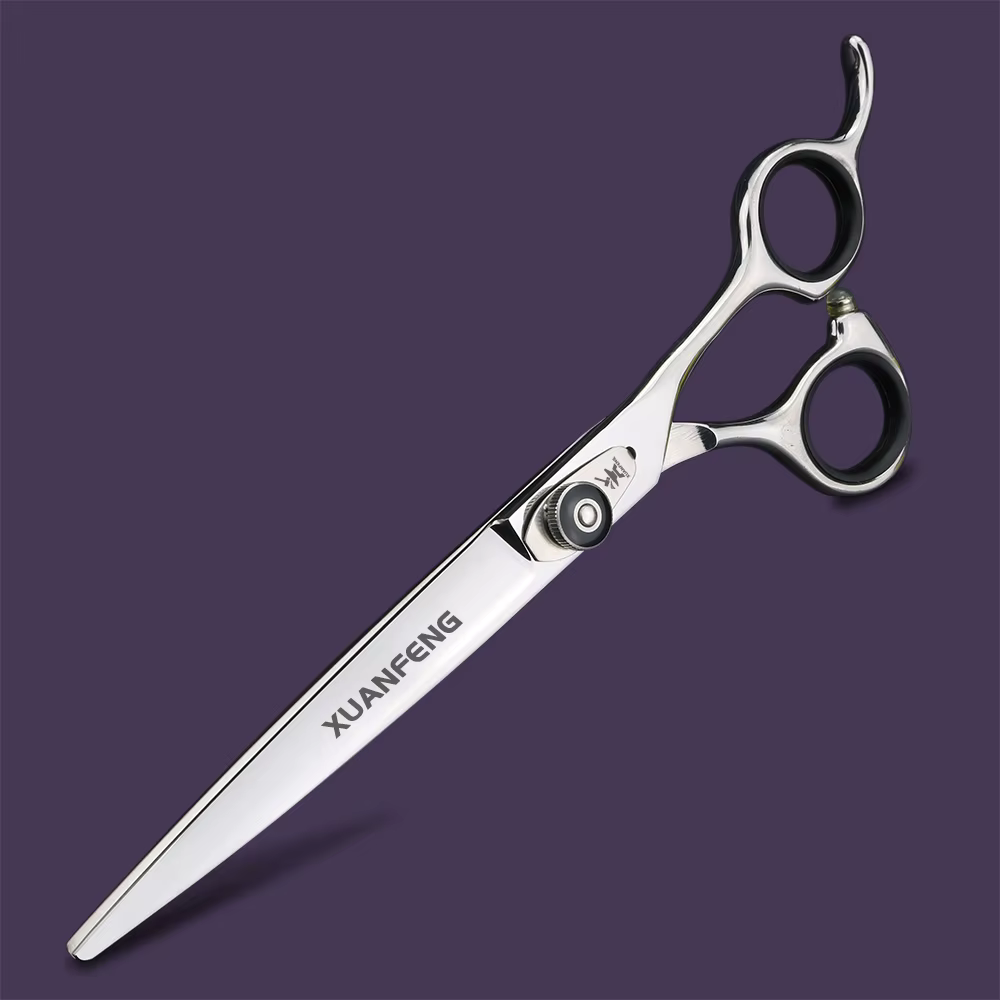 XUANFENG – ciseaux à cheveux de 7 pouces, ciseaux de coupe de barbier en acier 440C avec vis à tensi