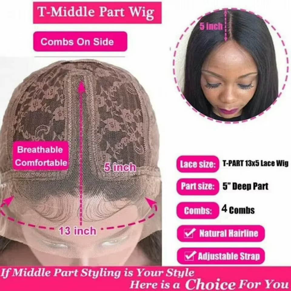 Malaisie vague de corps Transparent porter à aller 13*5*2 T dentelle perruque perruques de cheveux h