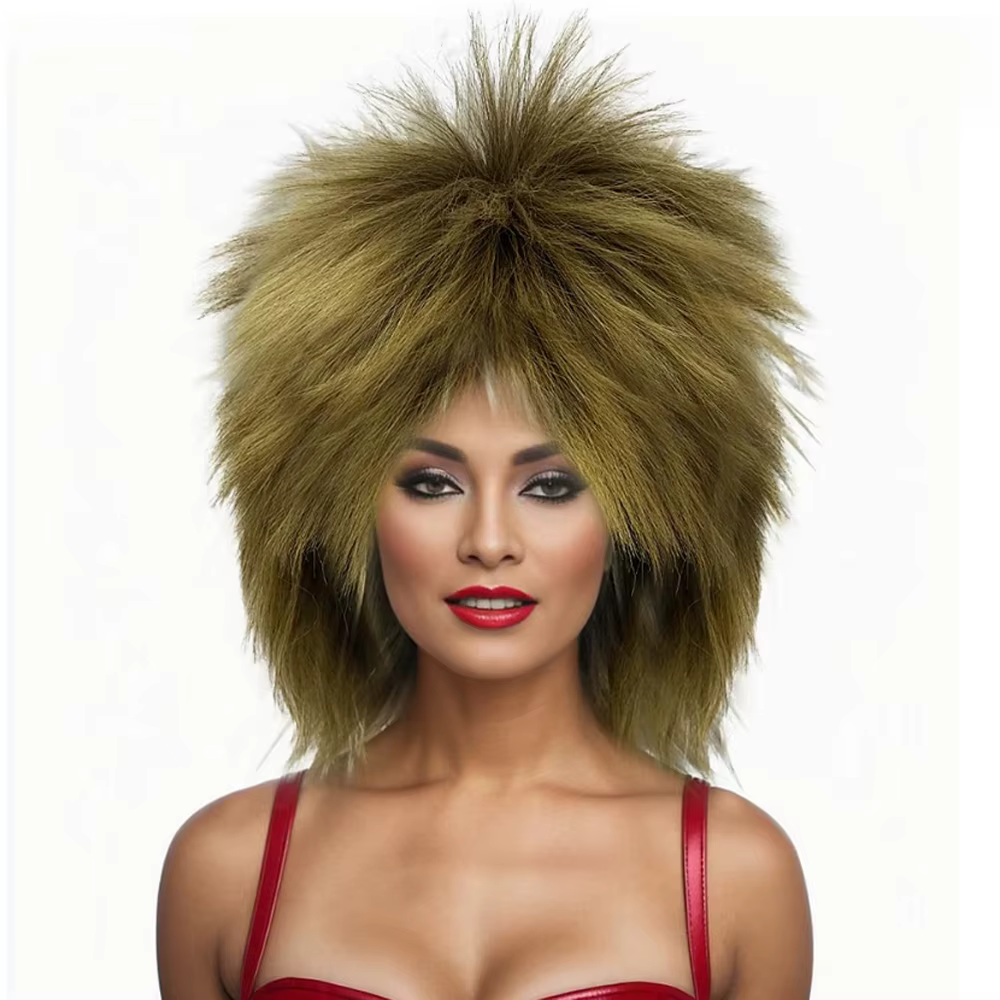 HAIRJOY – perruque synthétique bouclée pour femmes, perruque mulet des années 70 et 80, perruque à b