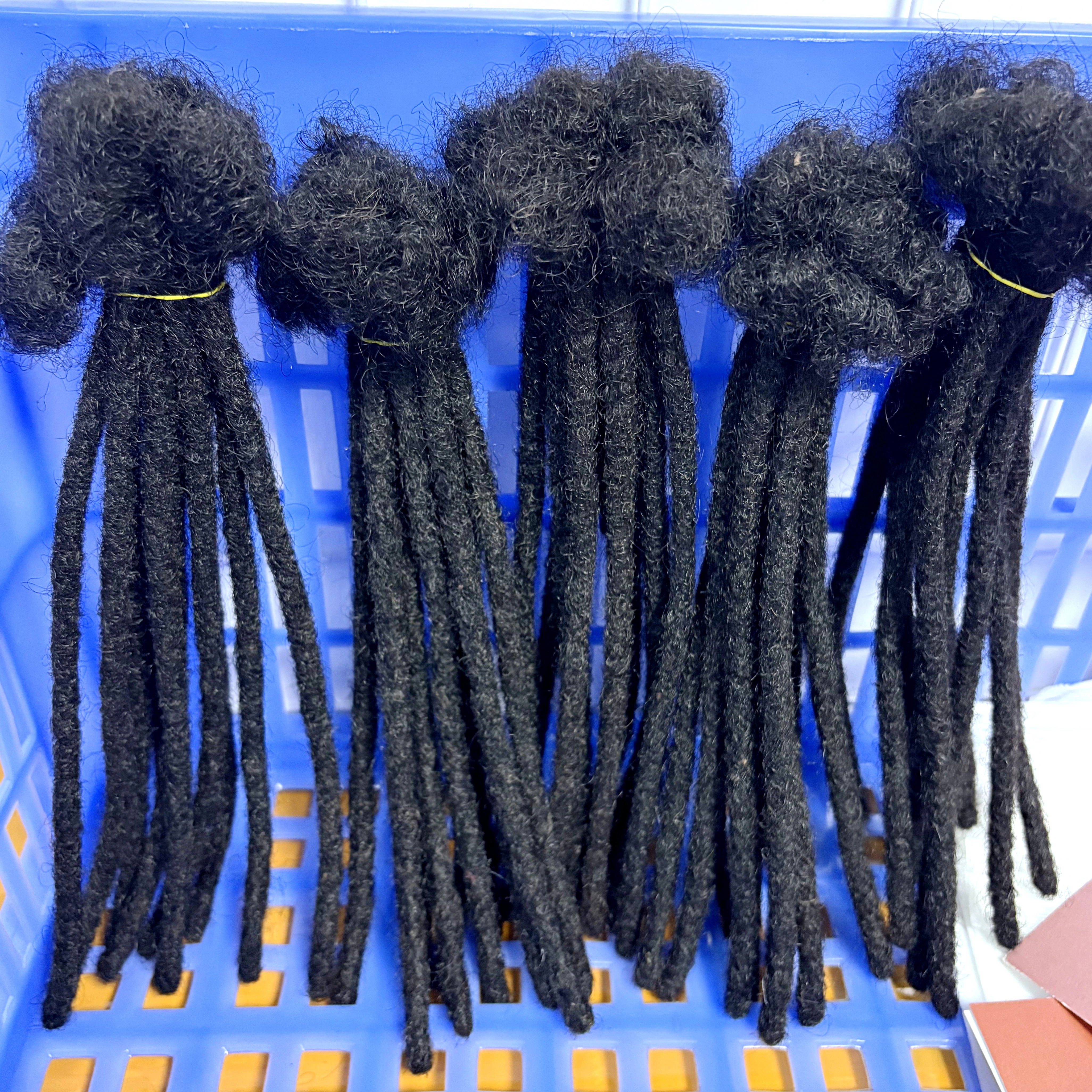 Extensions de dreadlocks naturelles en cheveux humains, 0,6 cm, 4-8 pouces de largeur, entièrement f