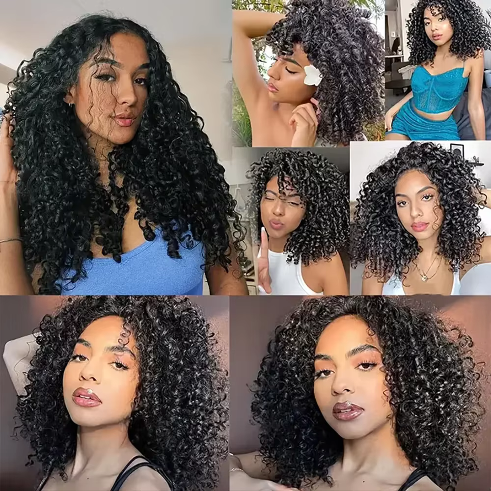 Perruque de cheveux humains bouclés birmans de 40 à 46 pouces, perruque frontale en dentelle HD 13x4