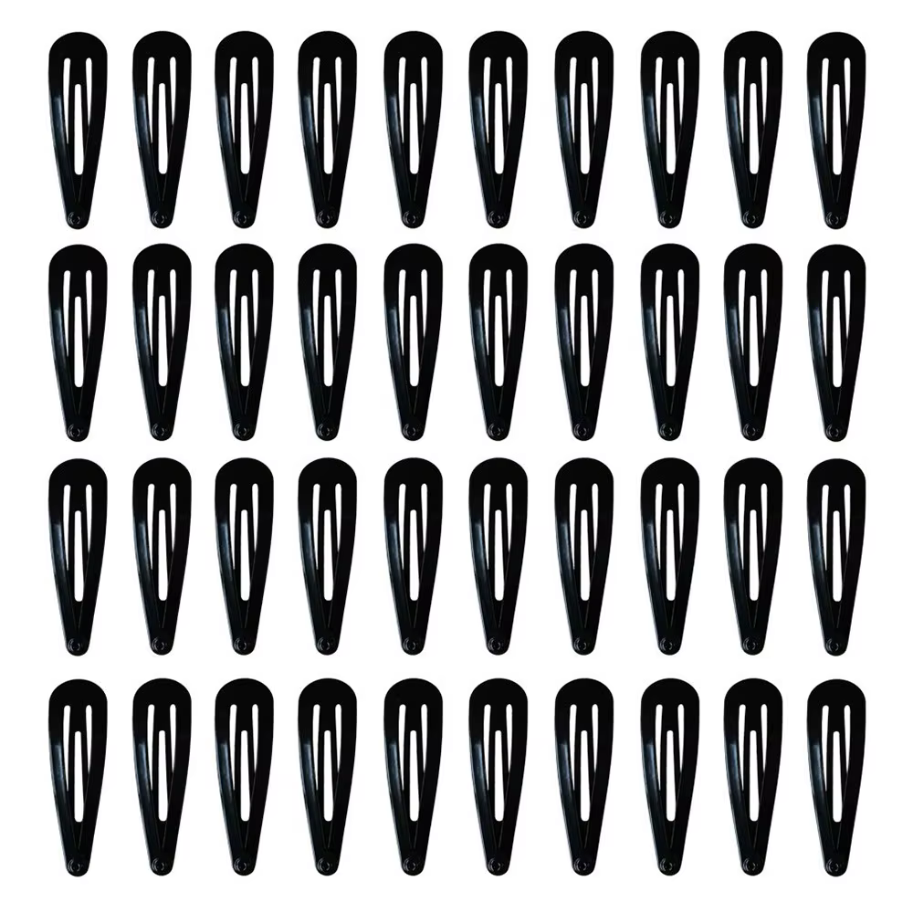 Paquet de 40 pinces à cheveux noires 1.92 pouces adultes enfants accessoires de cheveux outils de ch