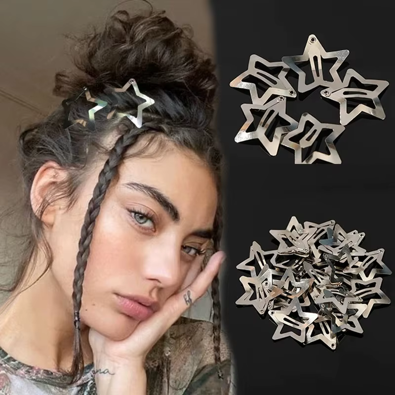 Pinces à cheveux étoiles en filigrane pour filles, 2 à 100 pièces, épingles à cheveux en métal, Barr