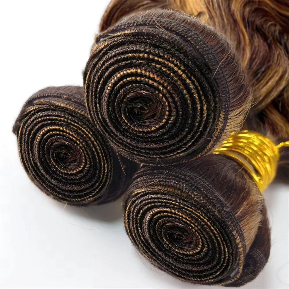 Extensions de Cheveux Humains Brésiliens Non Traités, Ondulés, Ombrés, 16A, 1, 3, 4 ou 5 Pièces, Lot