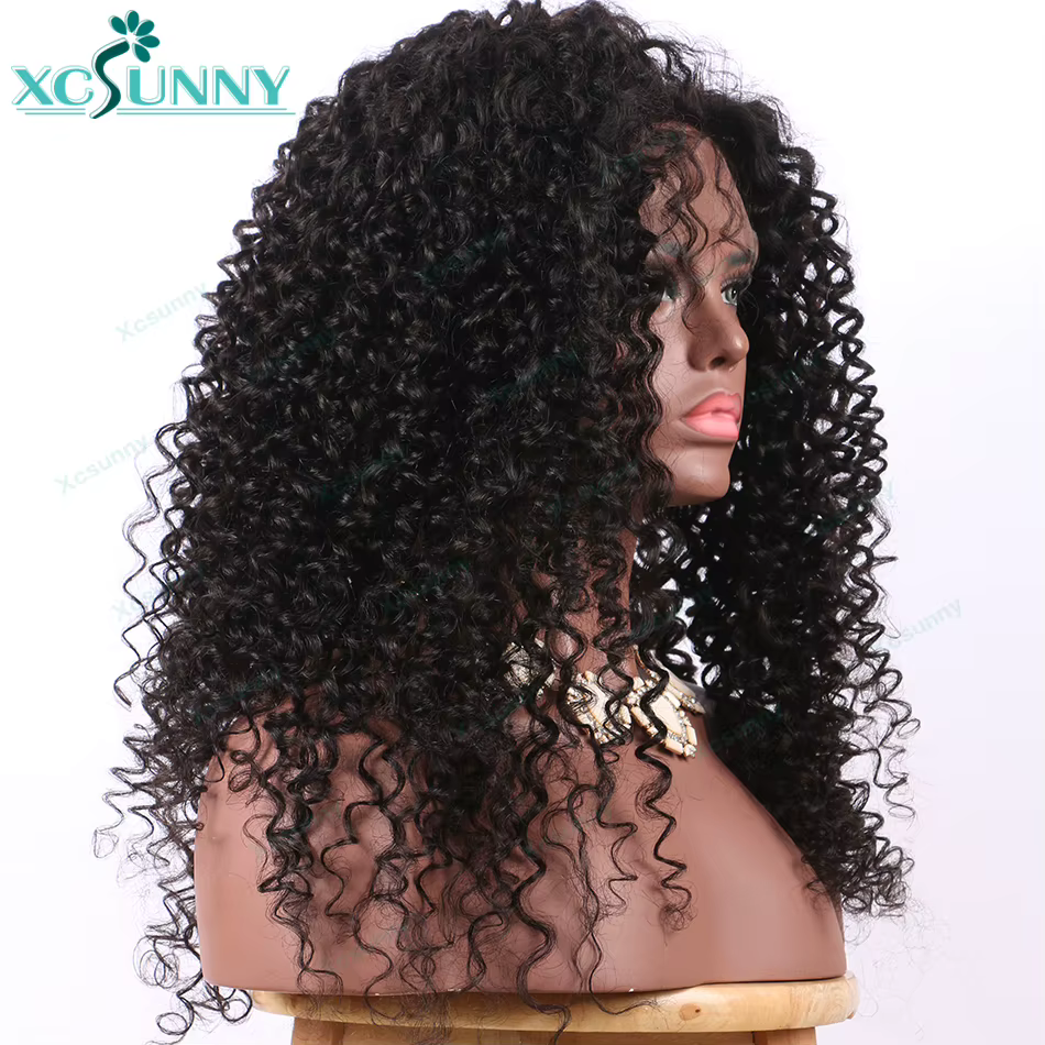 Perruque Bob Lace Wig Brésilienne Naturelle Bouclée, Cheveux Humains, 13x6, Pre-Plucked, Deep Curly,