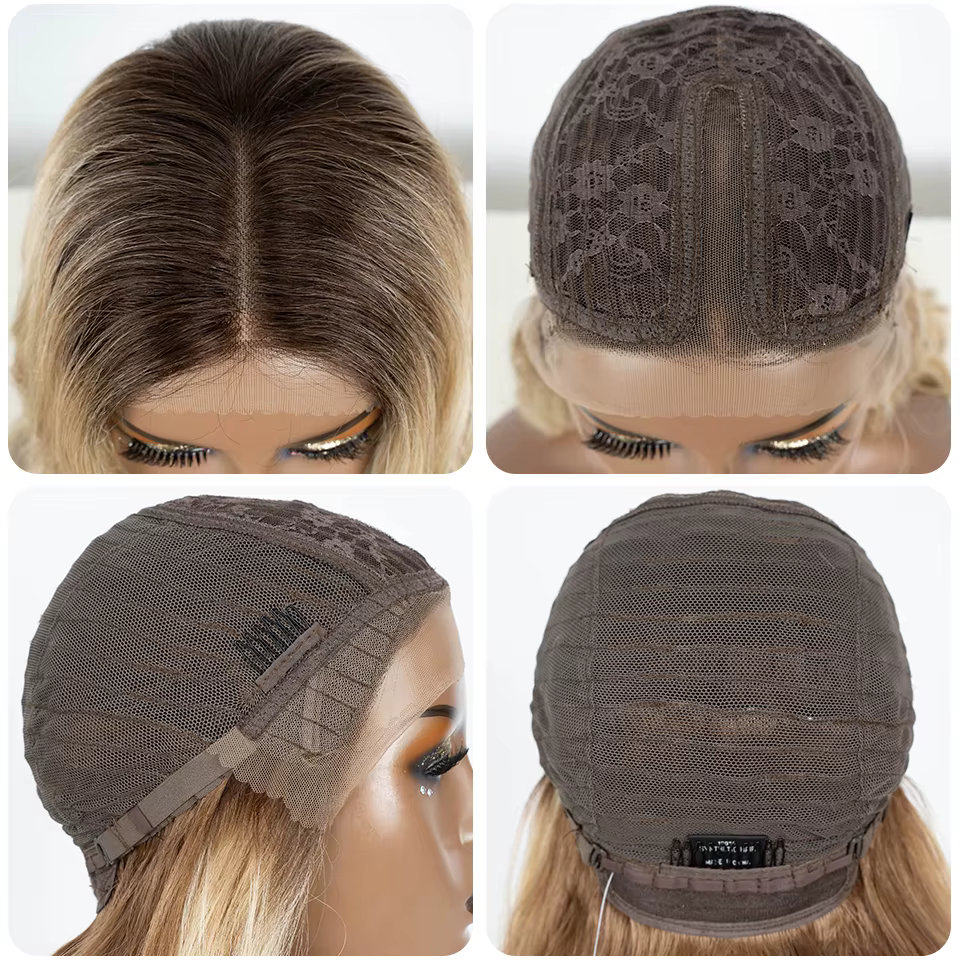 Perruque Lace Front Wig synthétique 24 pouces-Noble, perruque Lace Wig cheveux de bébé longs ondulés