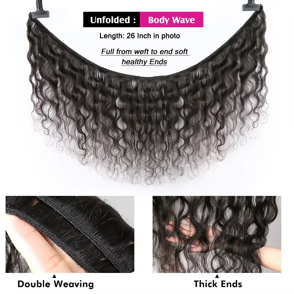 Extensions de cheveux humains 100% Remy avec closure en dentelle 4x4 5x5, mèches de cheveux humains