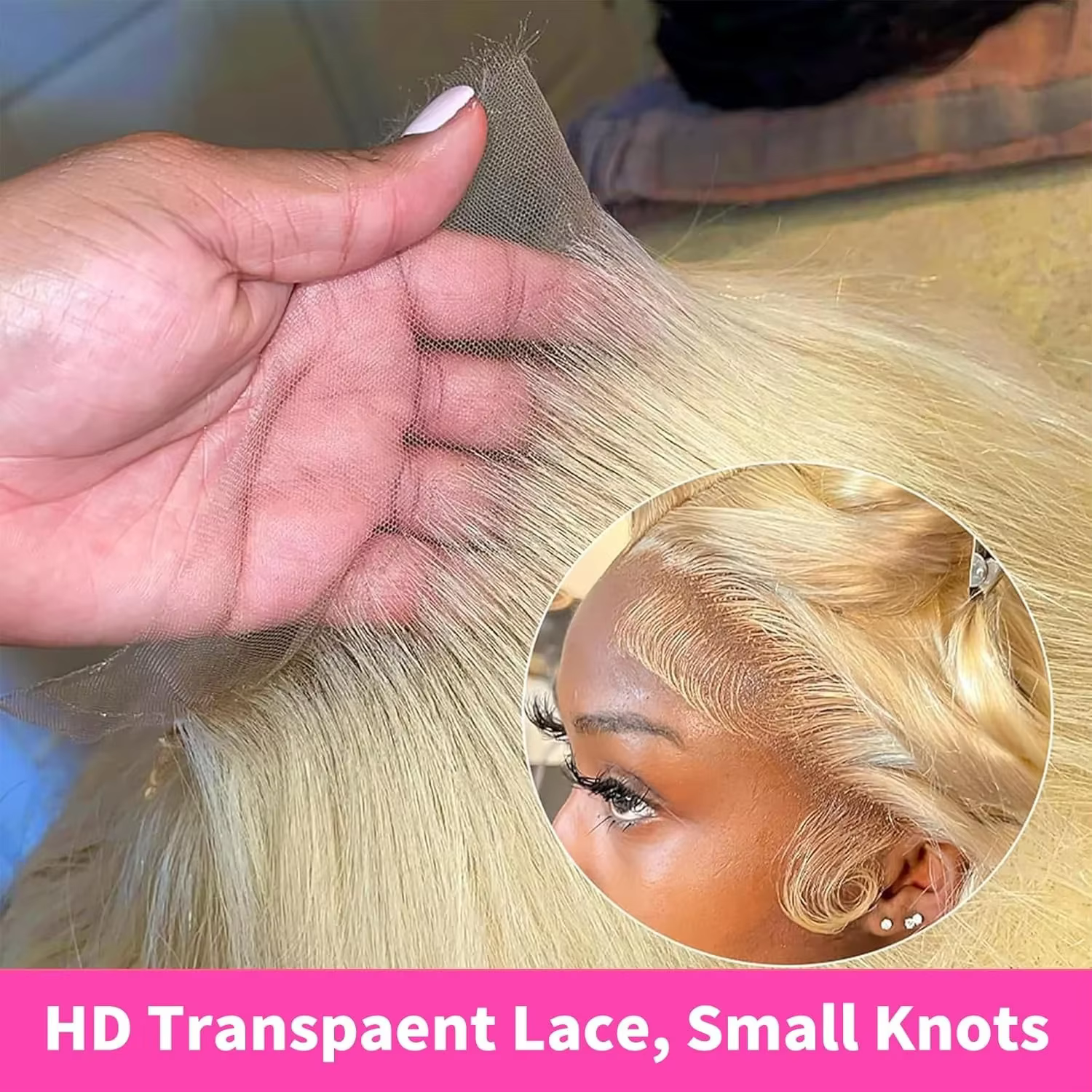 Perruques en cheveux humains brésiliens 13x6 HD transparentes, avec dentelle frontale complète, coul