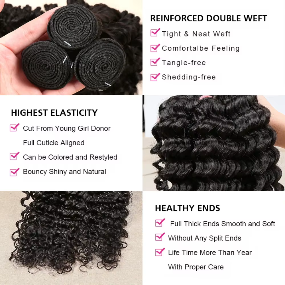 Extensions de cheveux naturels noirs de 40 pouces, 1/3/4 pièces, longues, en cheveux humains Remy br