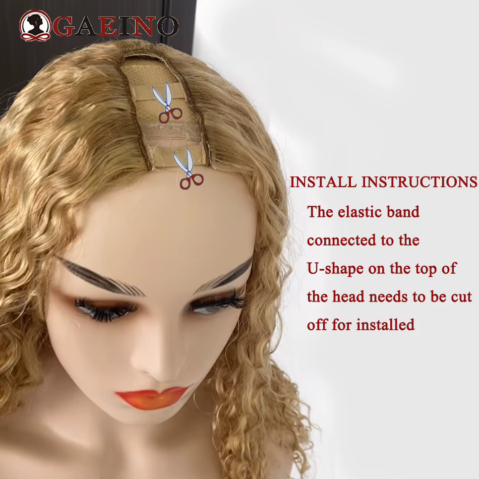 180 densité vague d'eau U partie cheveux perruques P27-613 # vrais cheveux humains pas laisser U par