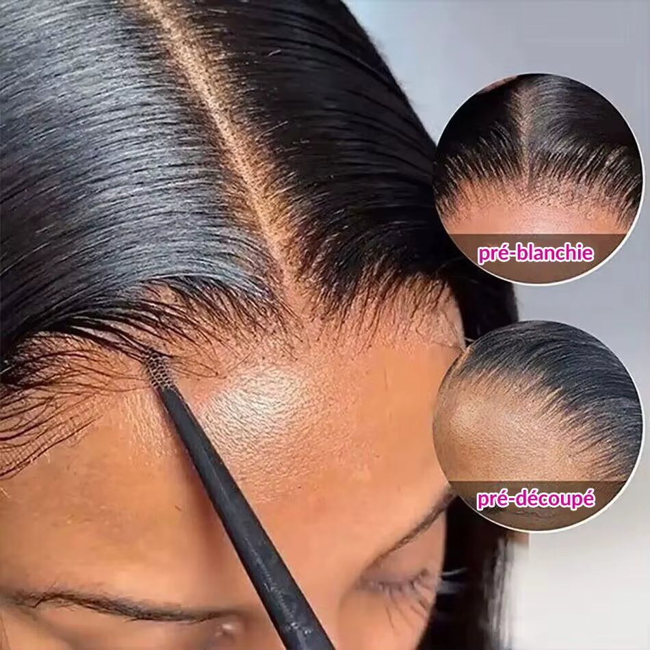 Perruque Body Wave 5x5 6x4 sans colle avec fermeture en dentelle, prête à porter, pré-coupée, en che