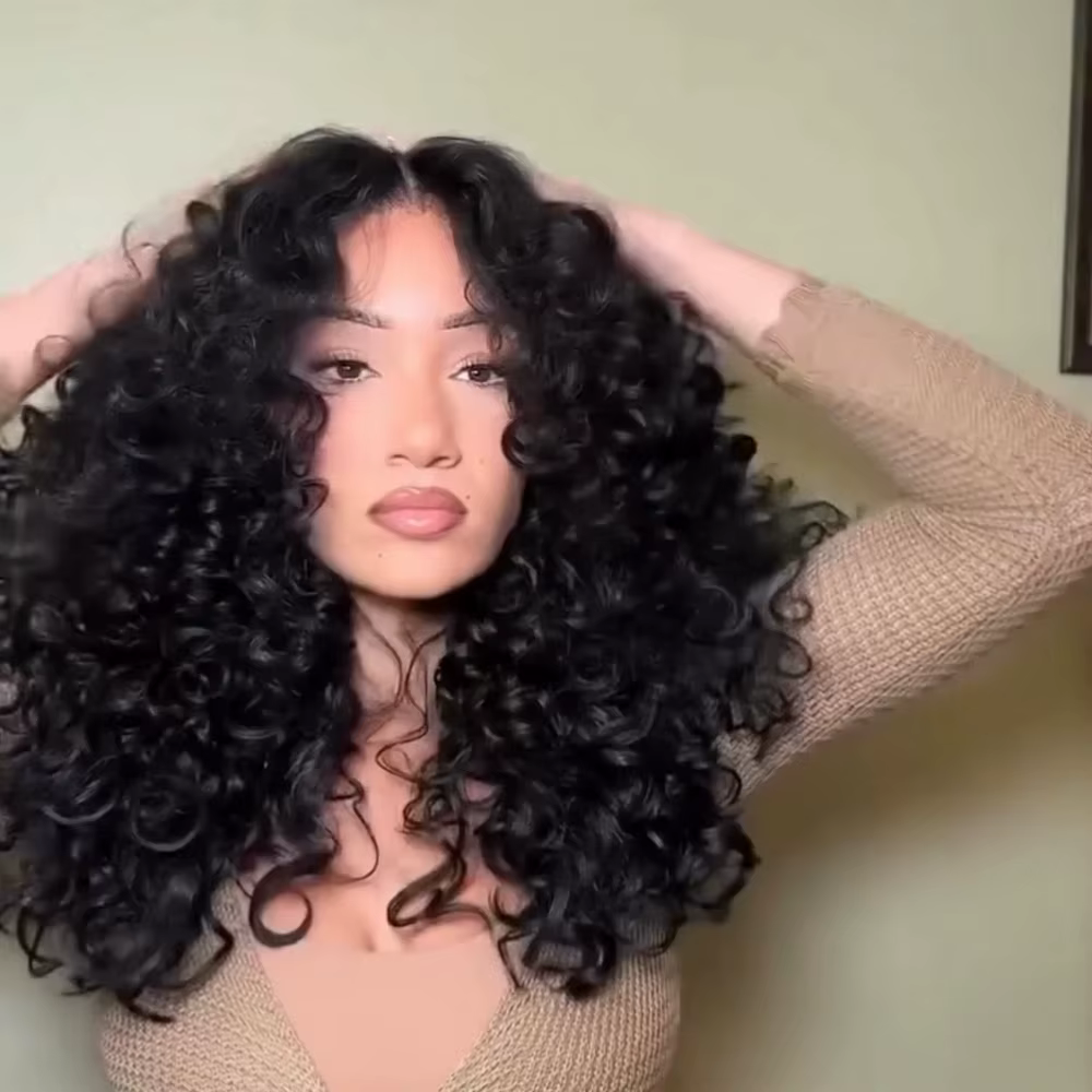 Geeta perruques bouclées rebondissantes 100% cheveux humains 13x4 13x6 perruque avant en dentelle tr
